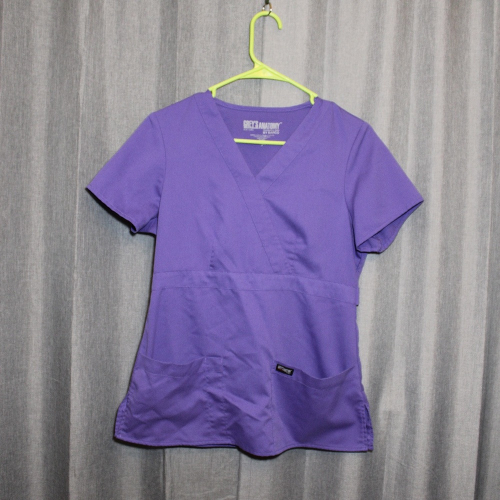 Purple Greys Anatomy Scrub Top size small